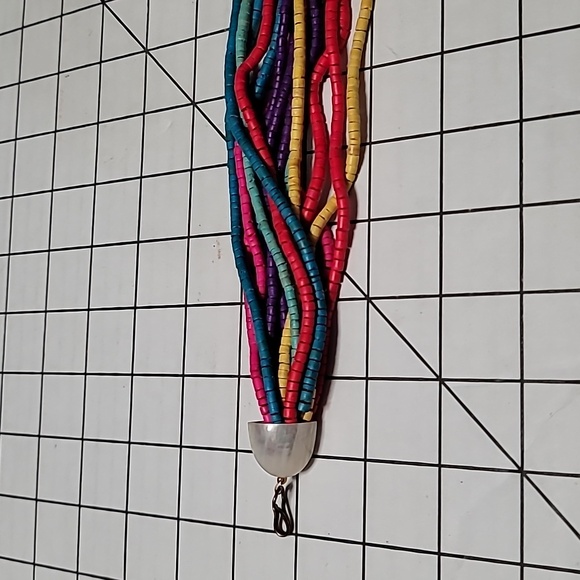 Vintage Bohemian Beaded Necklace- 19" Spiegel late 1990s - Picture 4 of 10